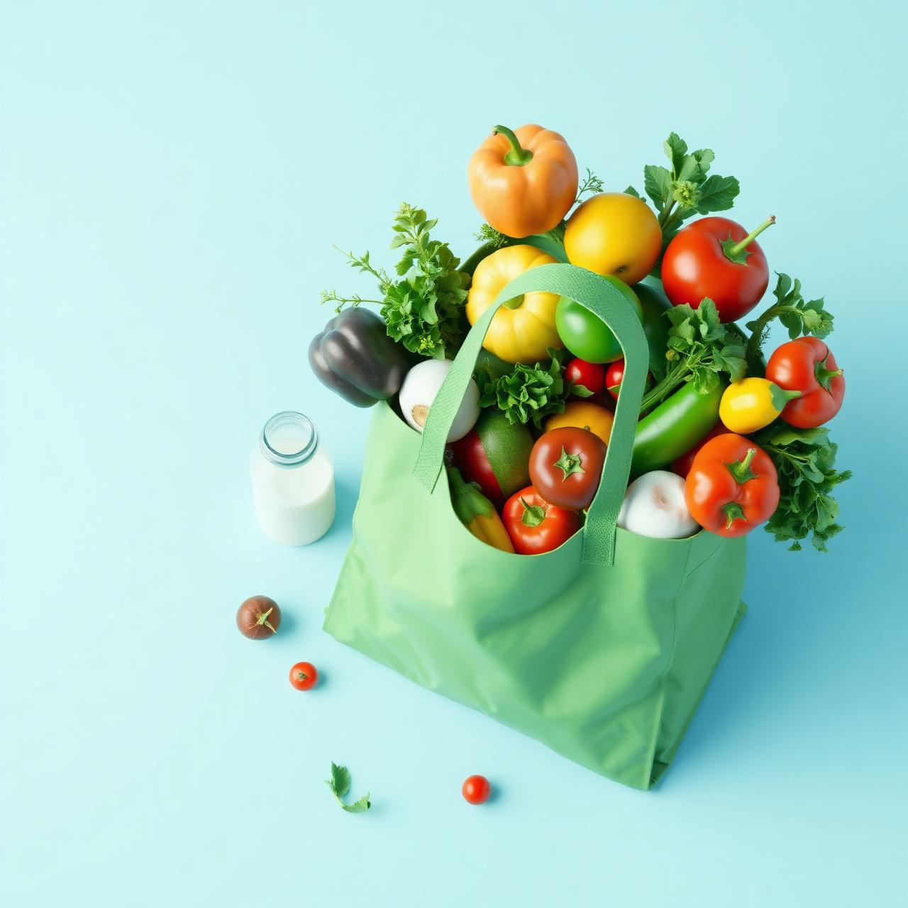 Fresh groceries bag